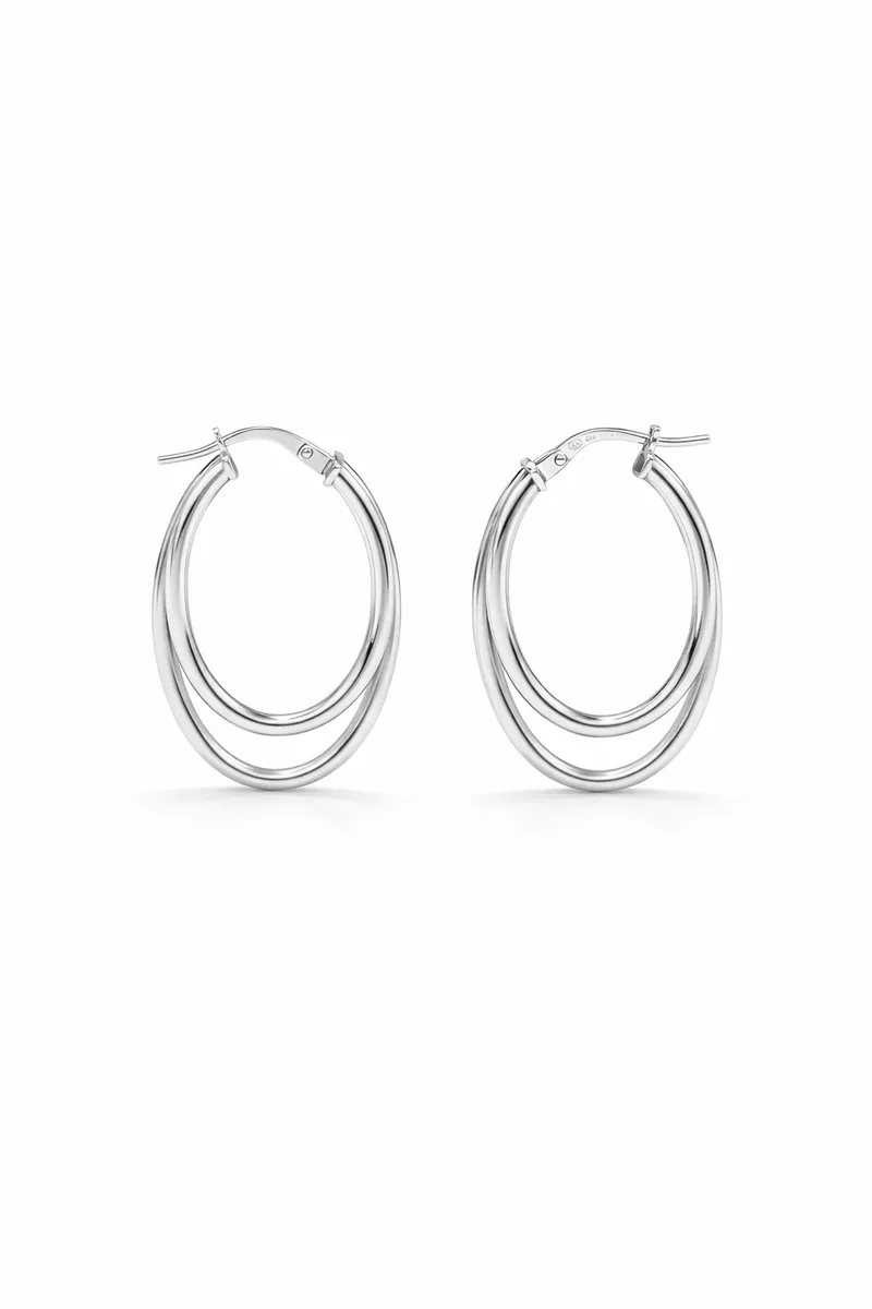 Double Band Oval Hoops