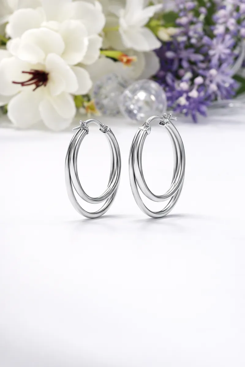 Double Band Oval Hoops