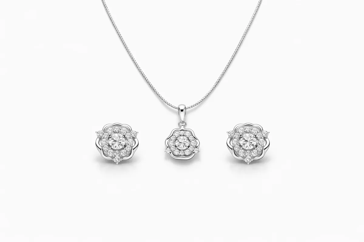 Floral Halo Solitaire