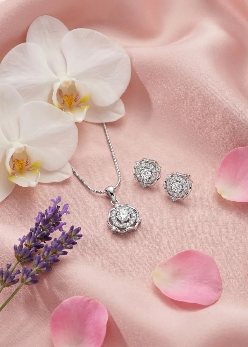 Floral Halo Solitaire