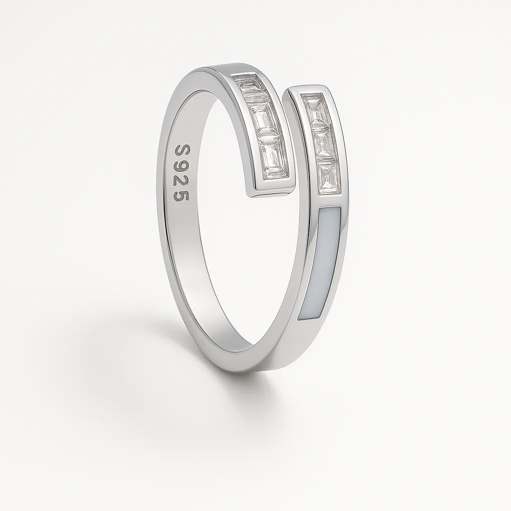 The Baguette Bypass Inlay Ring
