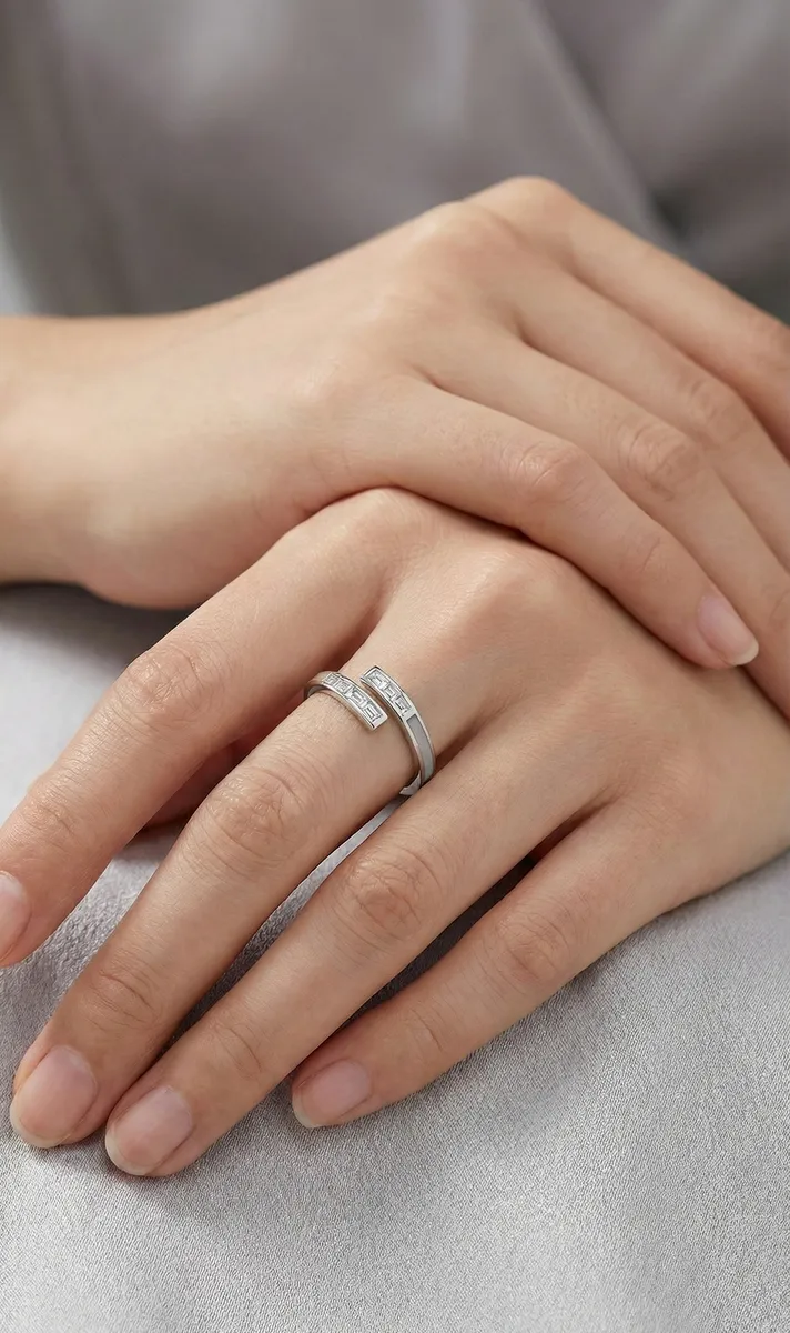 The Baguette Bypass Inlay Ring