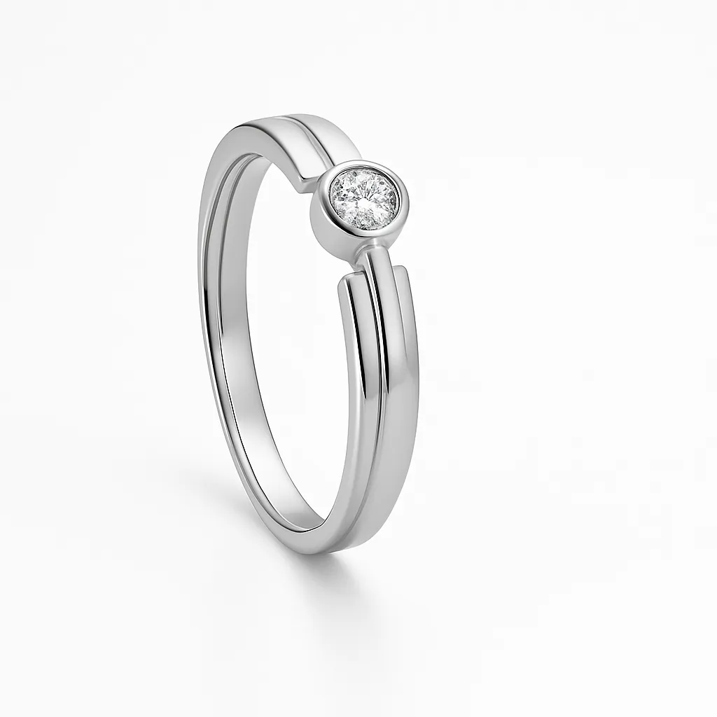 The Bezel Solitaire Parallel Band