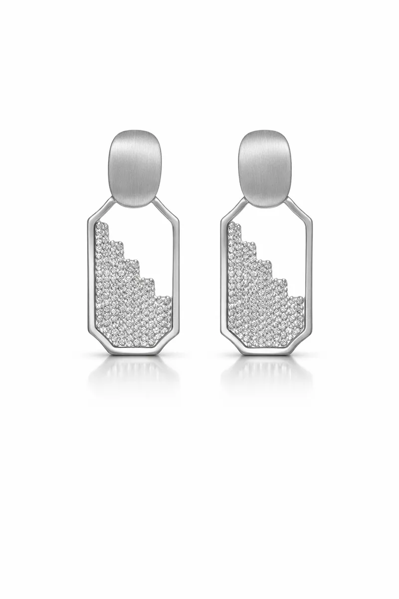 The Octagonal Geometric Drop Earrings