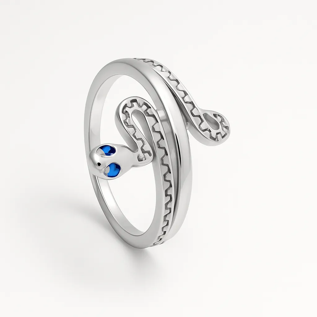 The Sapphire-Eyed Snake Ring